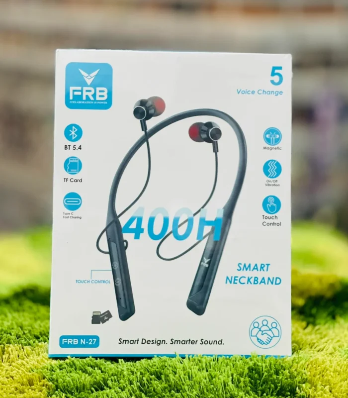 FRB N27 [ 400 ঘন্টা ] Standby Time Wireless Neckband Bluetooth